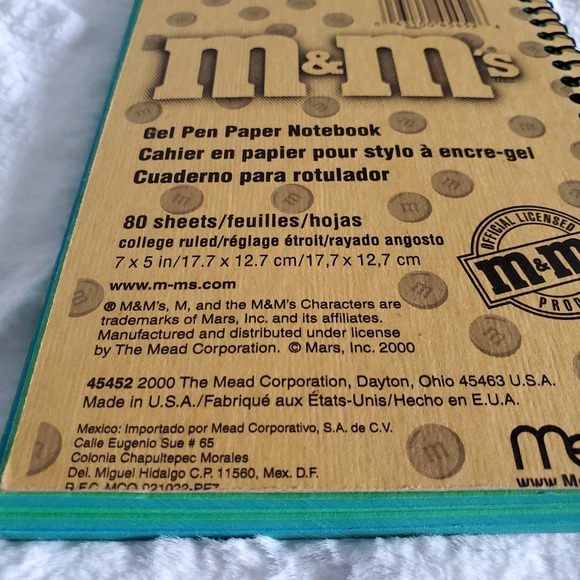 M & M's Gel Pen Paper Notebook - Picture 5 of 5